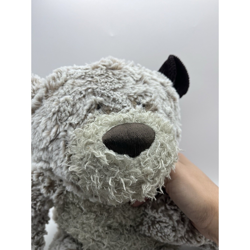 DEMDACO Giving Collection Plush Bear 12 Inch Gray Stuffed Animal Mismatched Ears - Picture 13 of 14